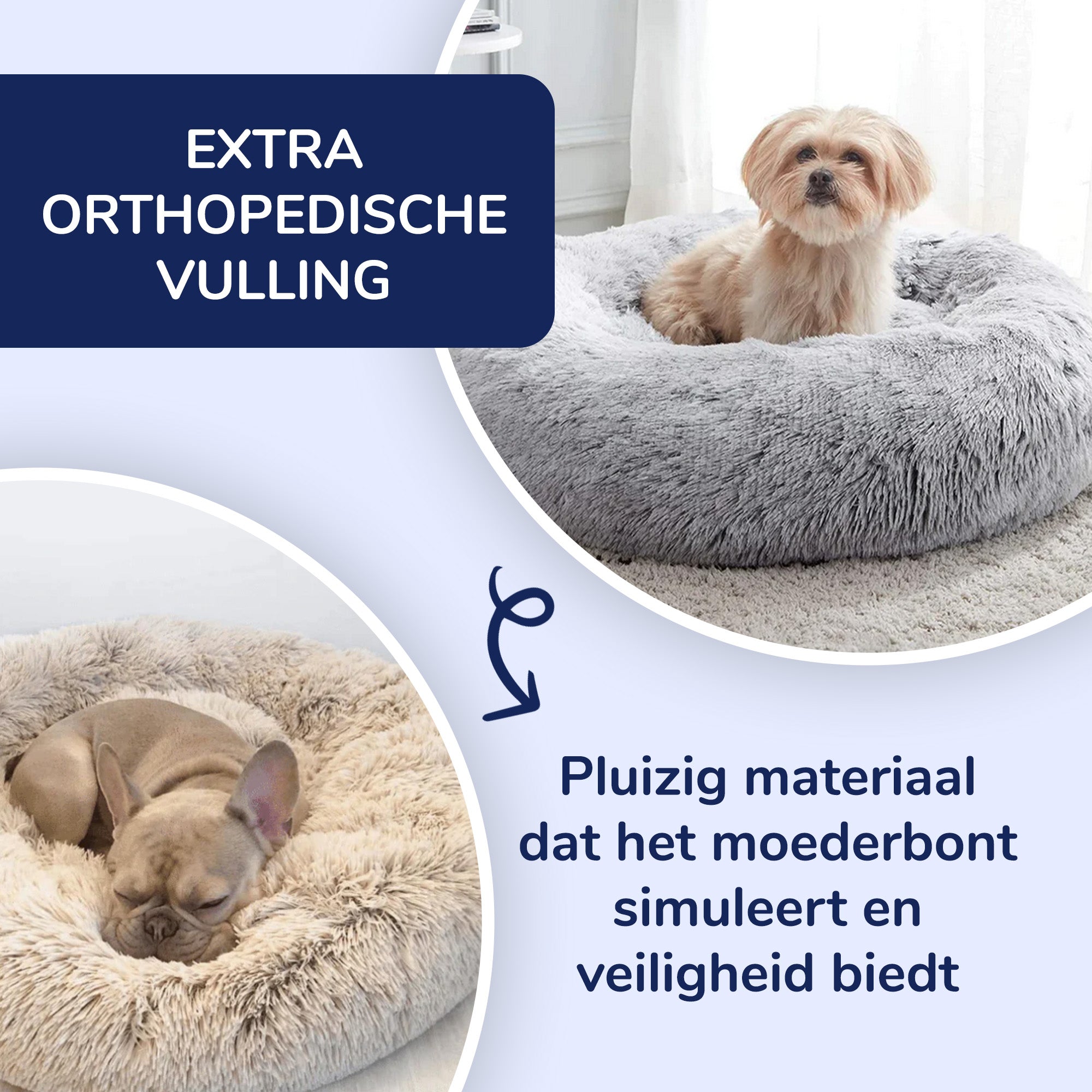 Kalmerend Hondenbed met Rits