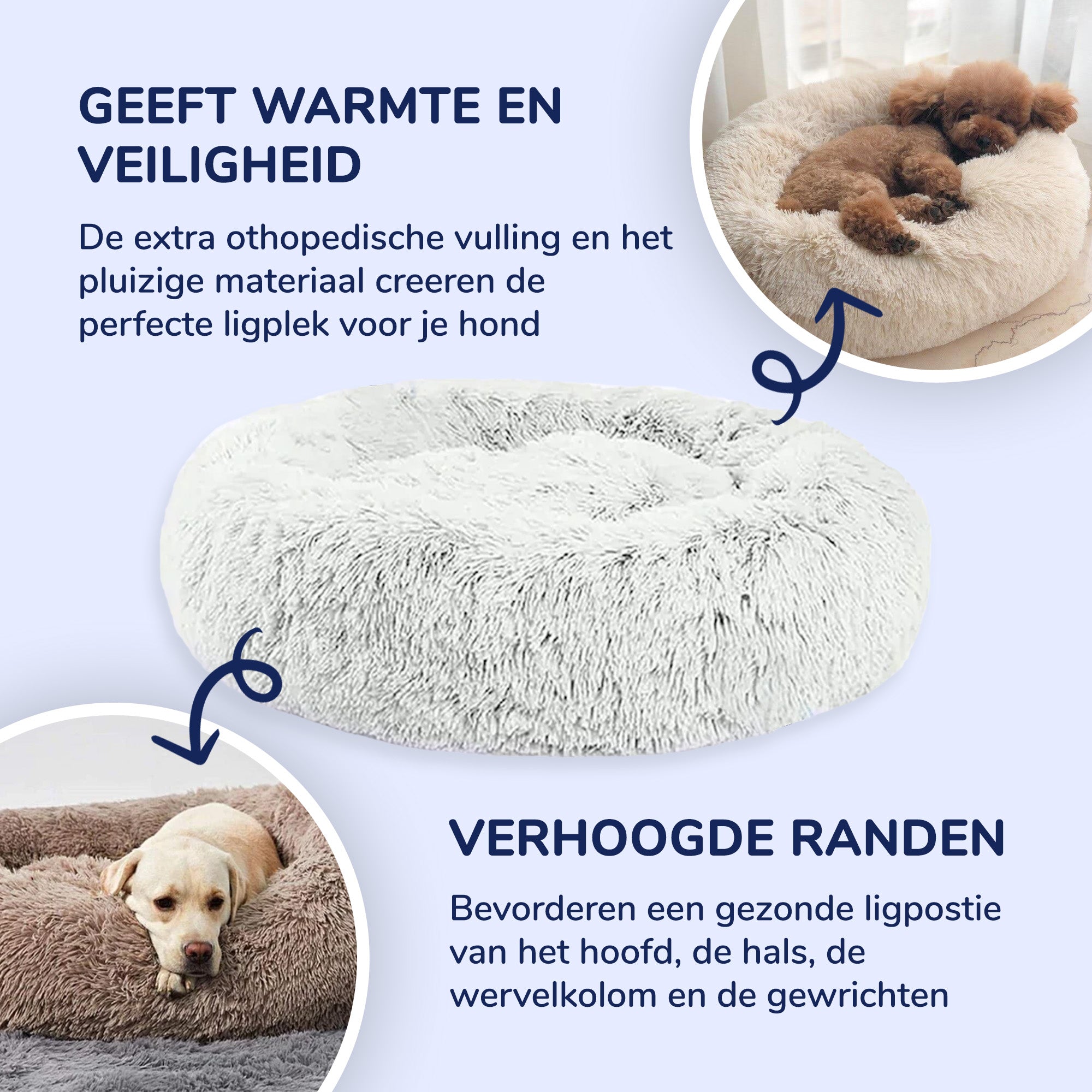 Kalmerend Hondenbed met Rits
