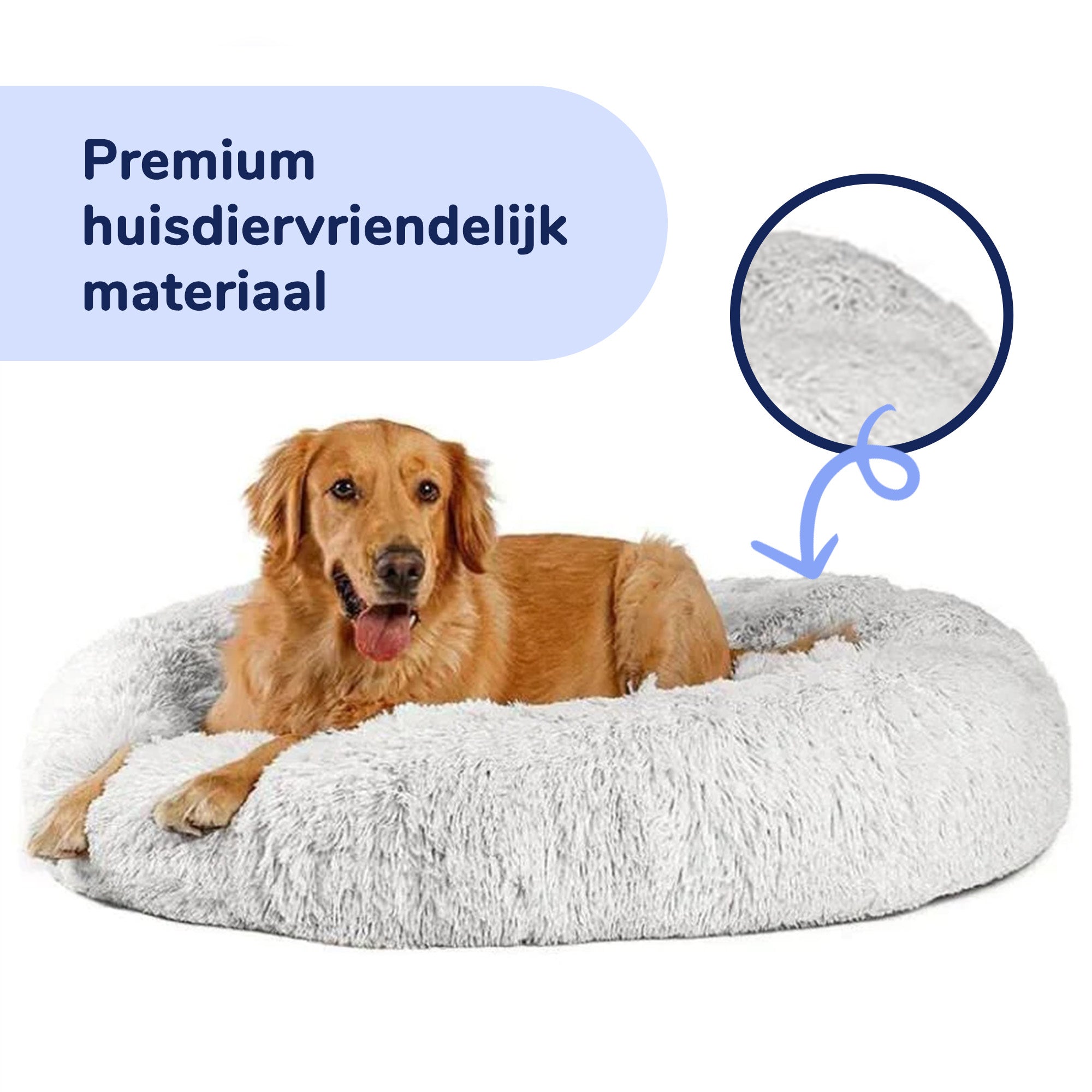 Kalmerend Hondenbed met Rits