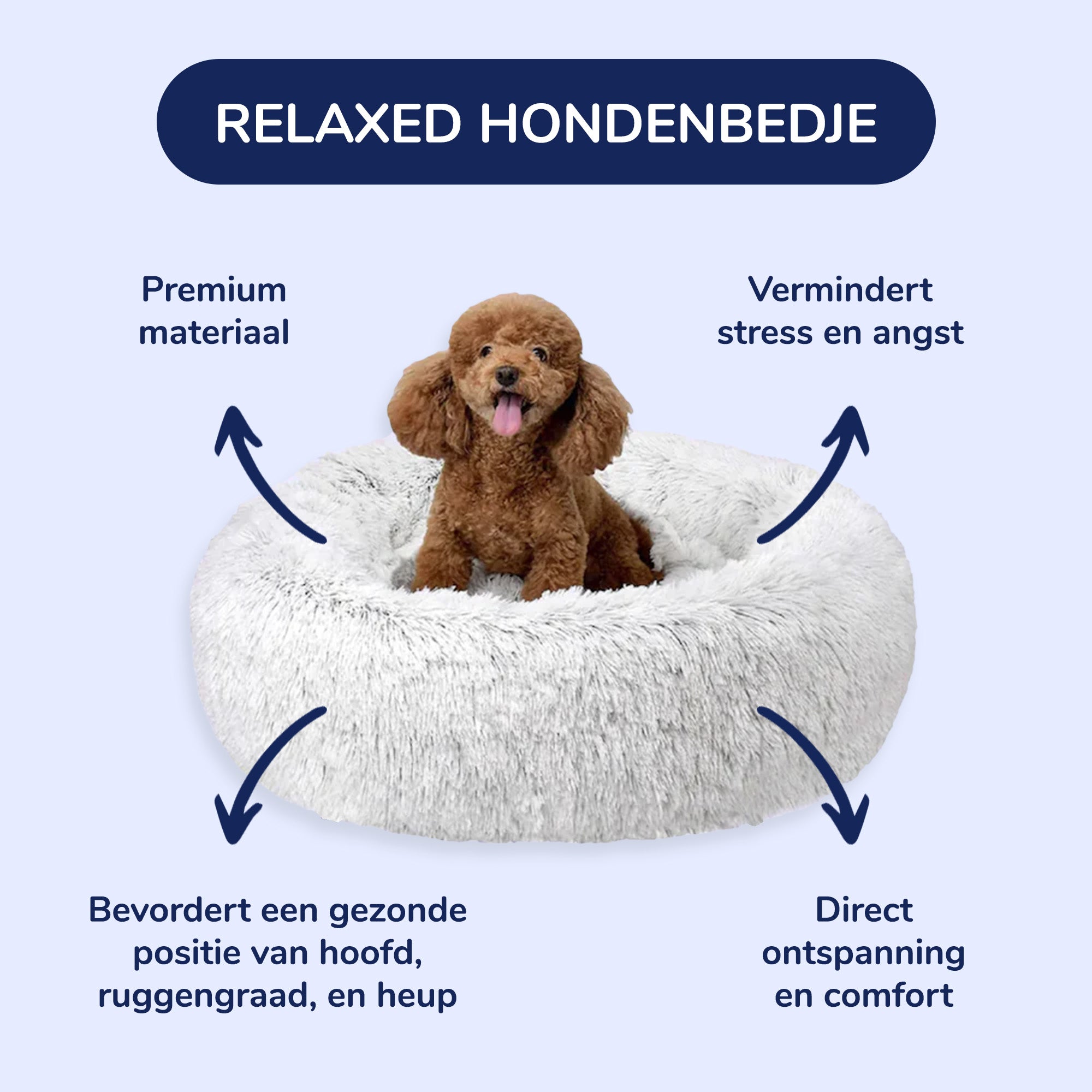 Kalmerend Hondenbed met Rits